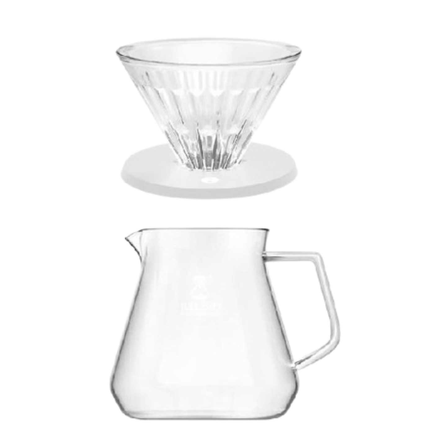 Zestaw Timemore Crystal Eye Brewer Set 01 White - dripper + server 360 ml