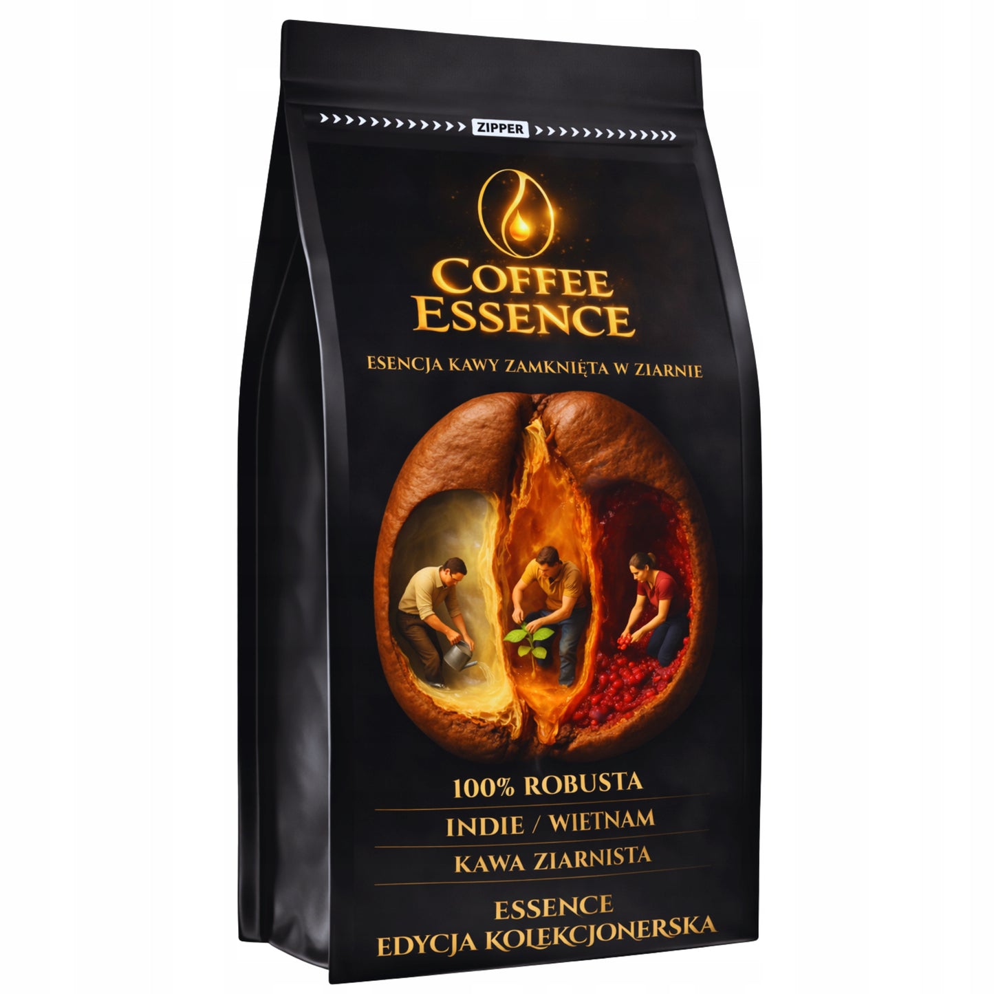 Kawa ziarnista 500g CREMA 100% Robusta bardzo mocna espresso DO EKSPRESU