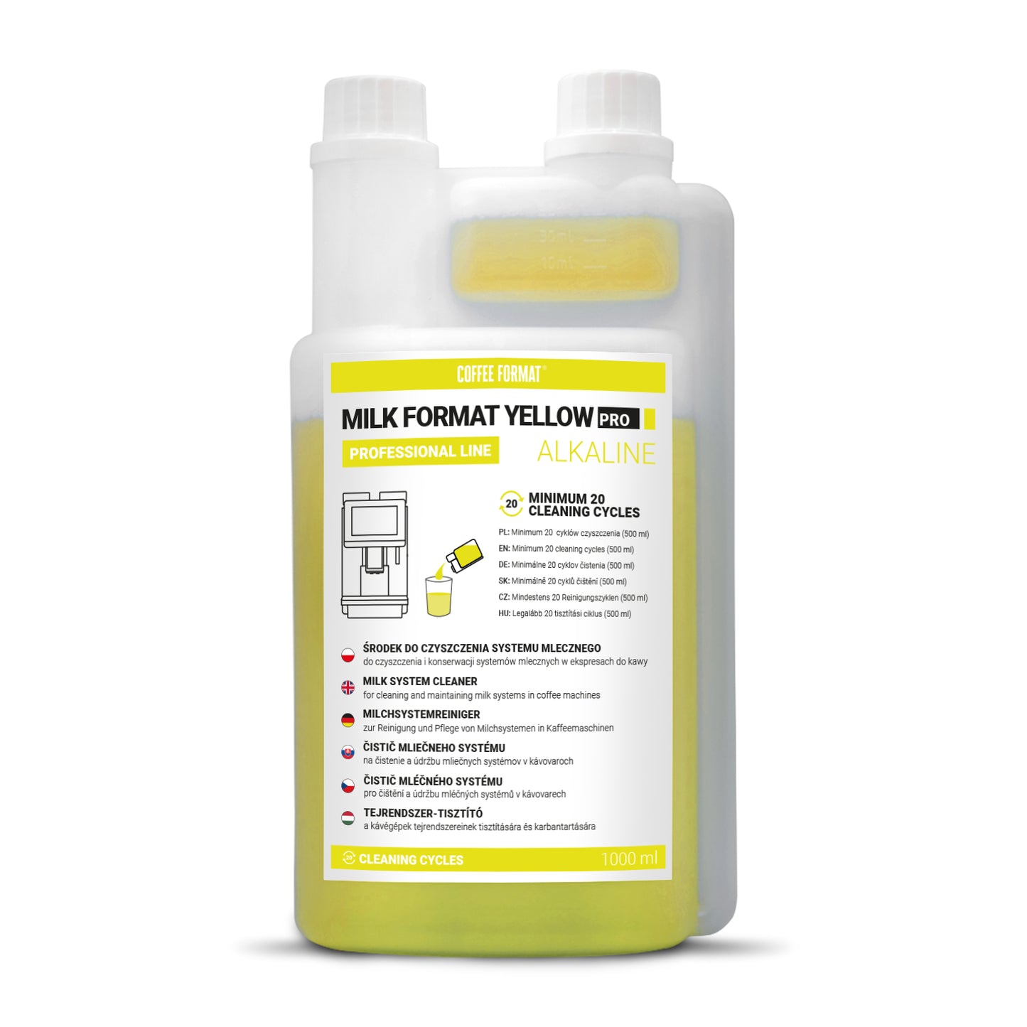 Coffee Format Milk Format Yellow Pro Alkaline 1000 ml